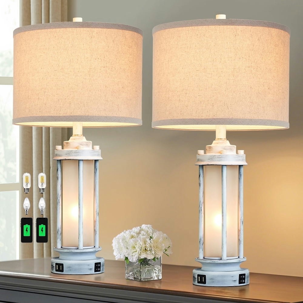 Jujuyuyop 25-inch Farmhouse Table Lamp 2-Pack: $86.99 Jujuyuyop 25-inch Farmhouse Table Lamp 2-Pack: $86.99