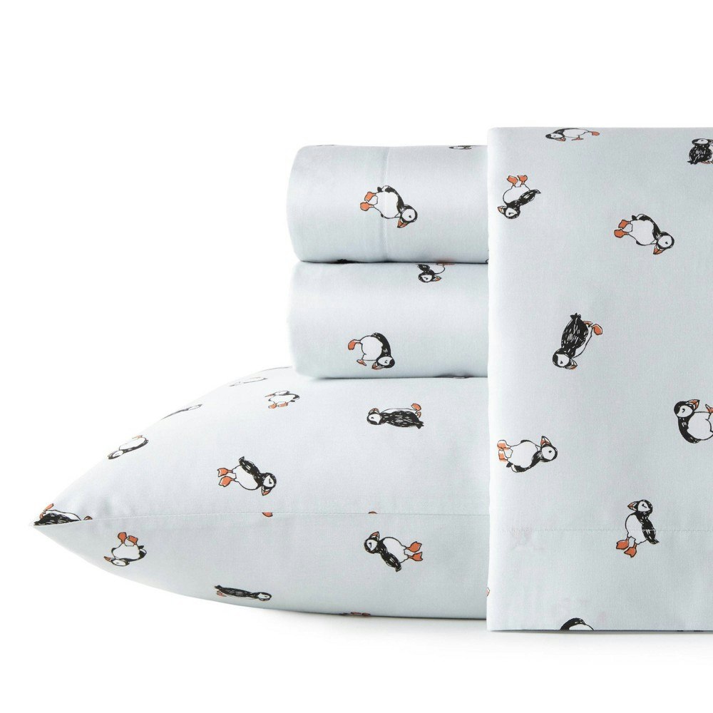Poppy & Fritz Puffin Paradise Percale Cotton Sheet Set: $47.99