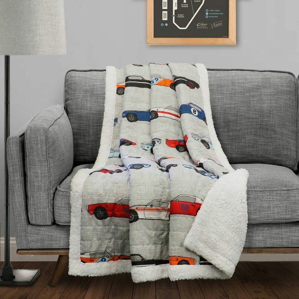 Lush Decor Kids' 50"x60" Race Cars Faux Shearling Throw: $24.99 Lush Decor Kids' 50"x60" Race Cars Faux Shearling Throw: $24.99