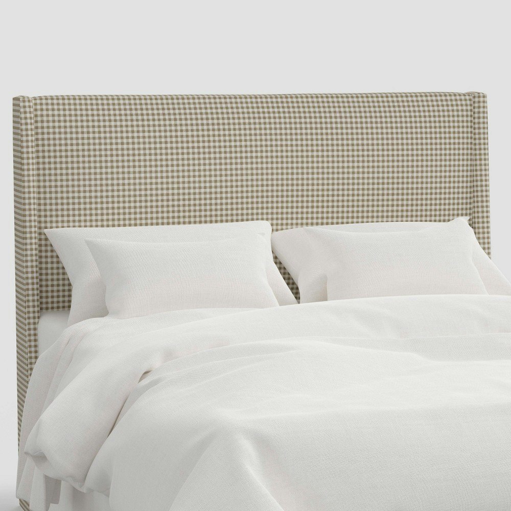 Encino Fully Upholstered Queen Wingback Headboard: $860 Encino Fully Upholstered Queen Wingback Headboard: $860