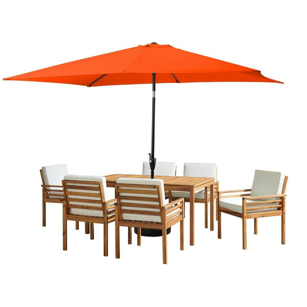 Alaterre Furniture 8-Piece Outdoor Patio Dining Set with 10-Foot Rectangular Umbrella: $872.94 Alaterre Furniture 8-Piece Outdoor Patio Dining Set with 10-Foot Rectangular Umbrella: $872.94