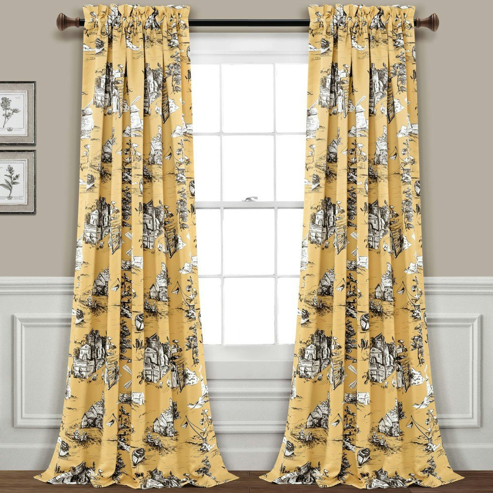 Lush Decor 84"x52" French Country Toile Window Curtain Panels 2-Pack: $41.99 Lush Decor 84"x52" French Country Toile Window Curtain Panels 2-Pack: $41.99