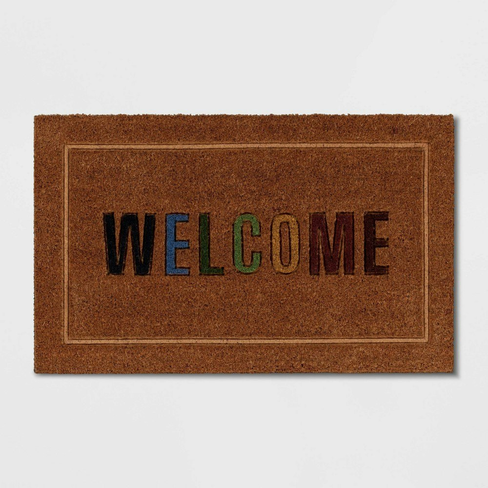 Threshold 1.5'x2.5' Welcome Coir Doormat: $13 Threshold 1.5'x2.5' Welcome Coir Doormat: $13