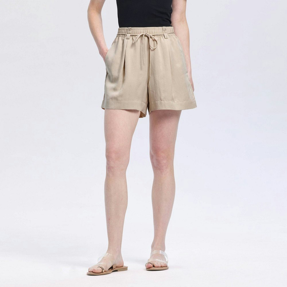 A New Day Women's High-Rise Woven Pull-On Shorts: $25