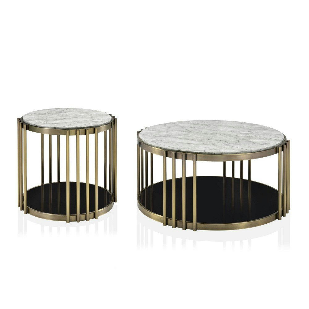 Homes: Inside + Out Solstice Glam Coffee and End Table 2-Piece Set: $1,699.99