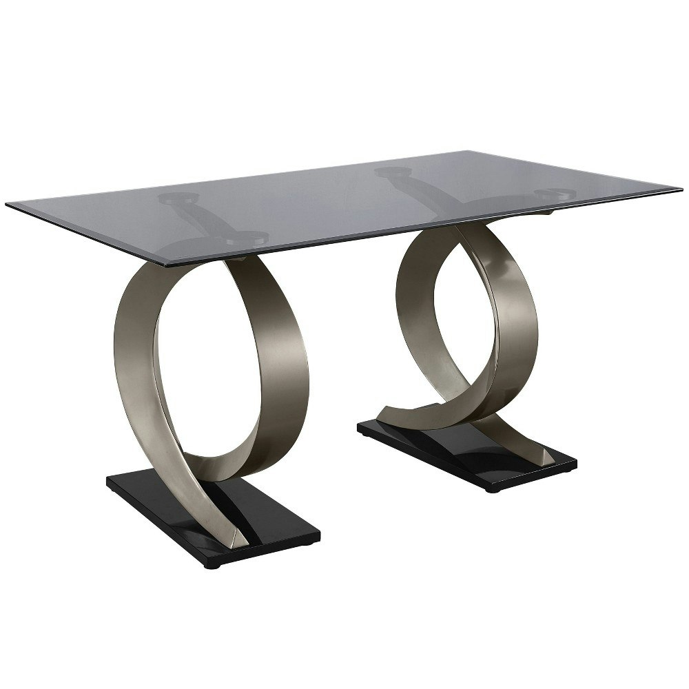 Homes: Inside + Out 58-Inch Modern Rectangle Glass Top Dining Table: $2,399.99 Homes: Inside + Out 58-Inch Modern Rectangle Glass Top Dining Table: $2,399.99