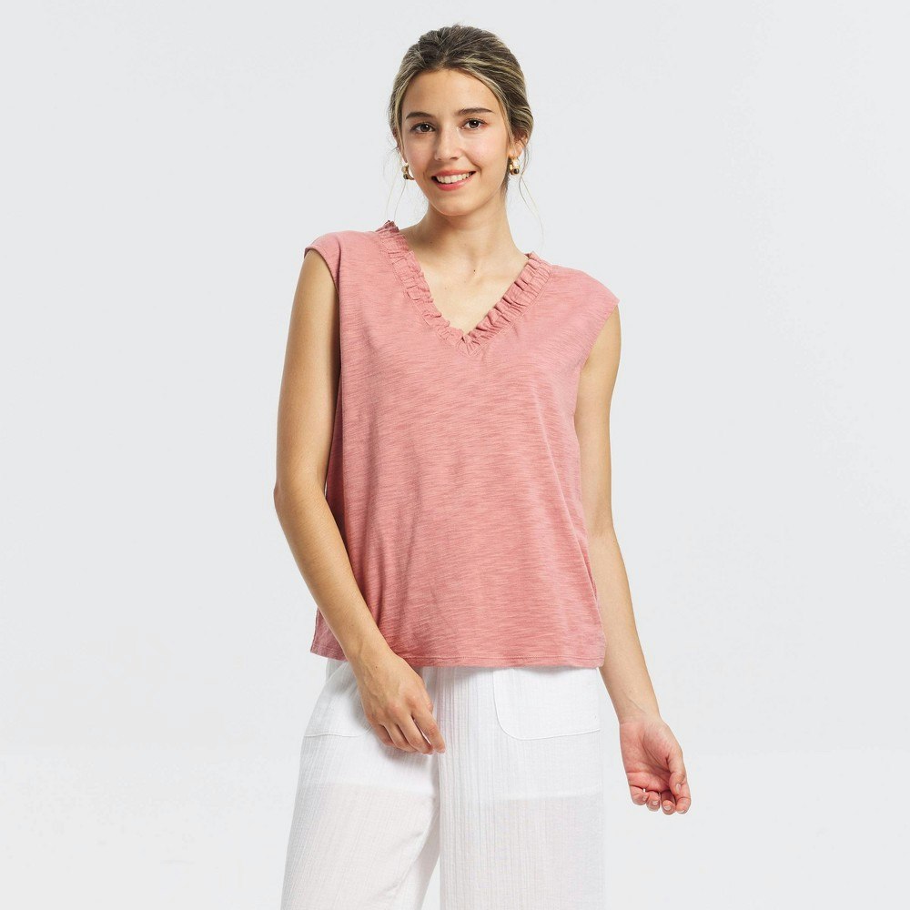 Women's V-Neck Elastic Band Tank Top: $20 Women's V-Neck Elastic Band Tank Top: $20