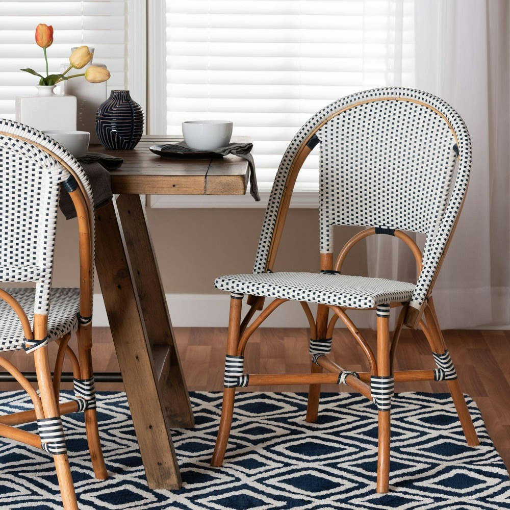 Bali & Pari Genica Two Tone Rattan Bistro Chair: $285.99 Bali & Pari Genica Two Tone Rattan Bistro Chair: $285.99