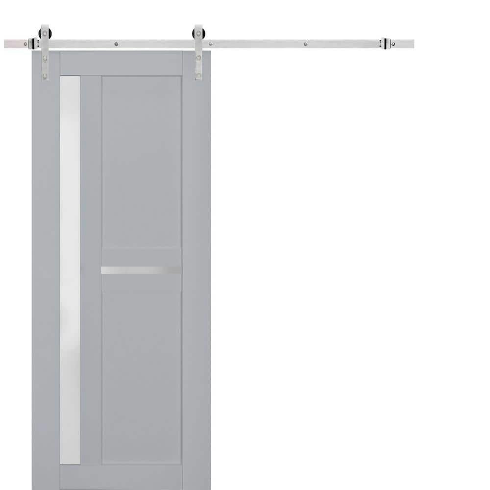 42" x 84" 1-Panel Frosted Glass Sliding Barn Door with Hardware Kit: $1,180.39 42" x 84" 1-Panel Frosted Glass Sliding Barn Door with Hardware Kit: $1,180.39