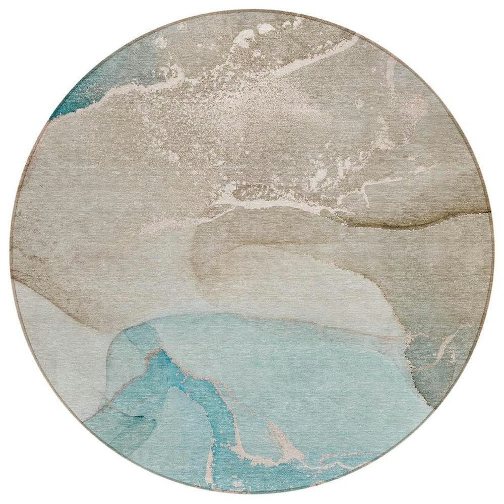 8-Foot Round Woven Abstract Polyester Area Rug: $364.33 8-Foot Round Woven Abstract Polyester Area Rug: $364.33