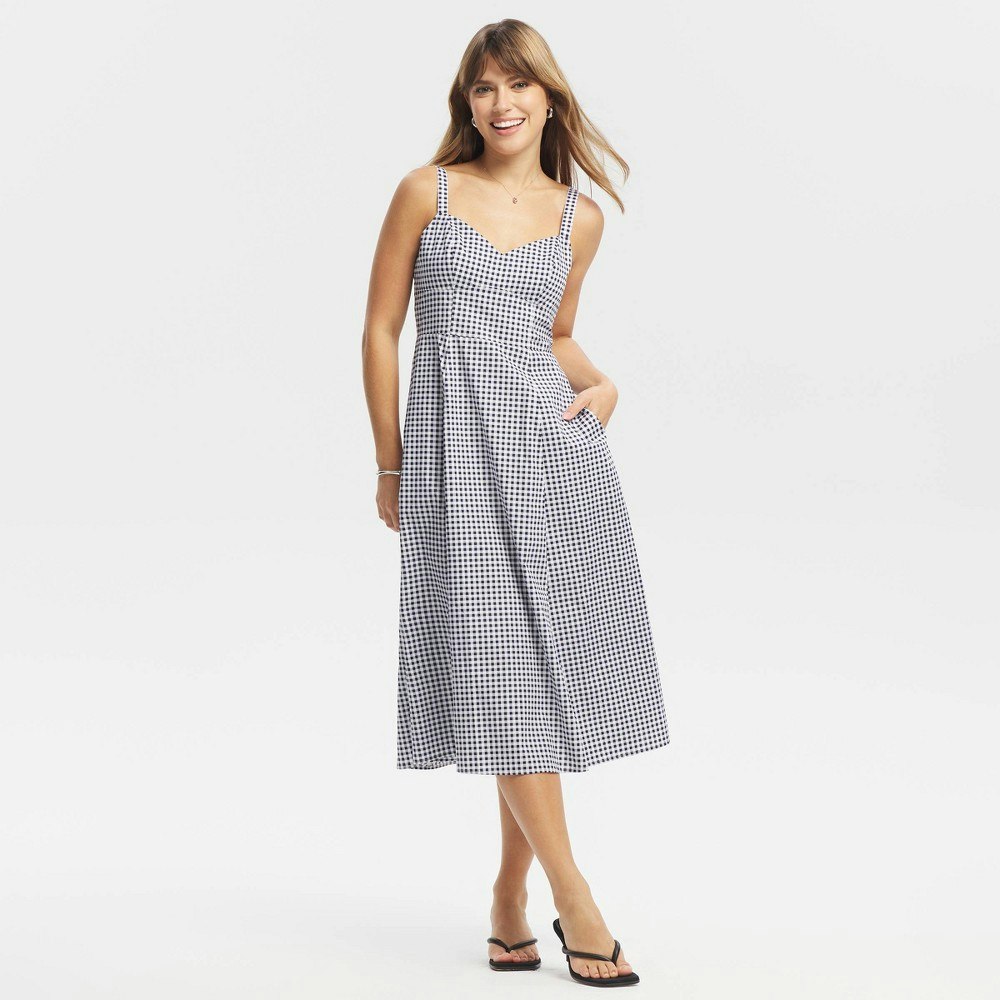 A New Day Women's Fit and Flare Midi Dress: $48