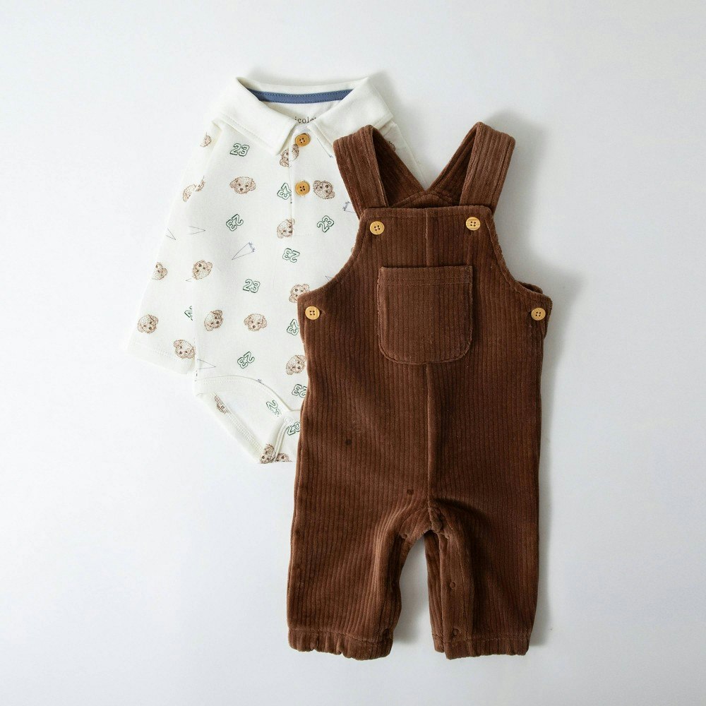 Picolette by Olivia Culpo Baby Boys' Oliver Dog 2-Piece Corduroy Overall Set: $18