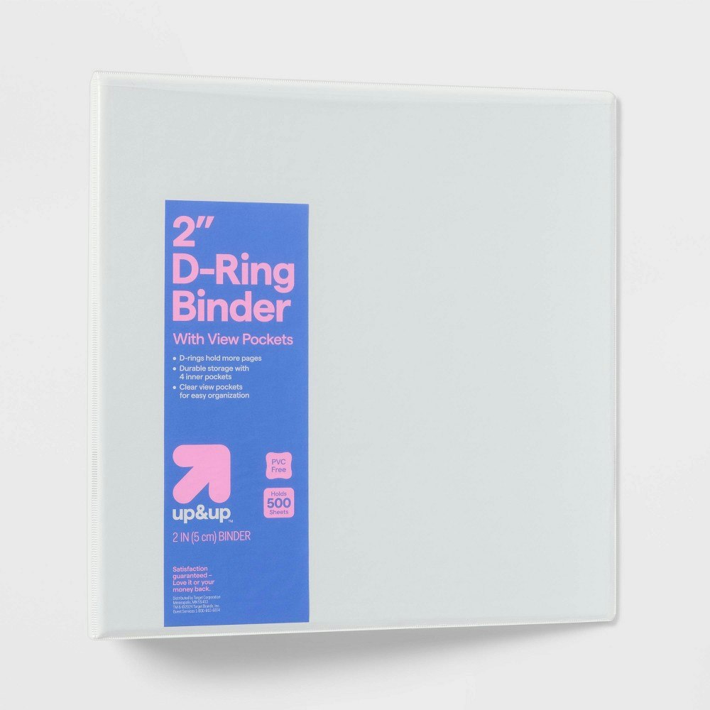 Up&Up 2-Inch 3-Ring Clear View Binder: $6.69 Up&Up 2-Inch 3-Ring Clear View Binder: $6.69