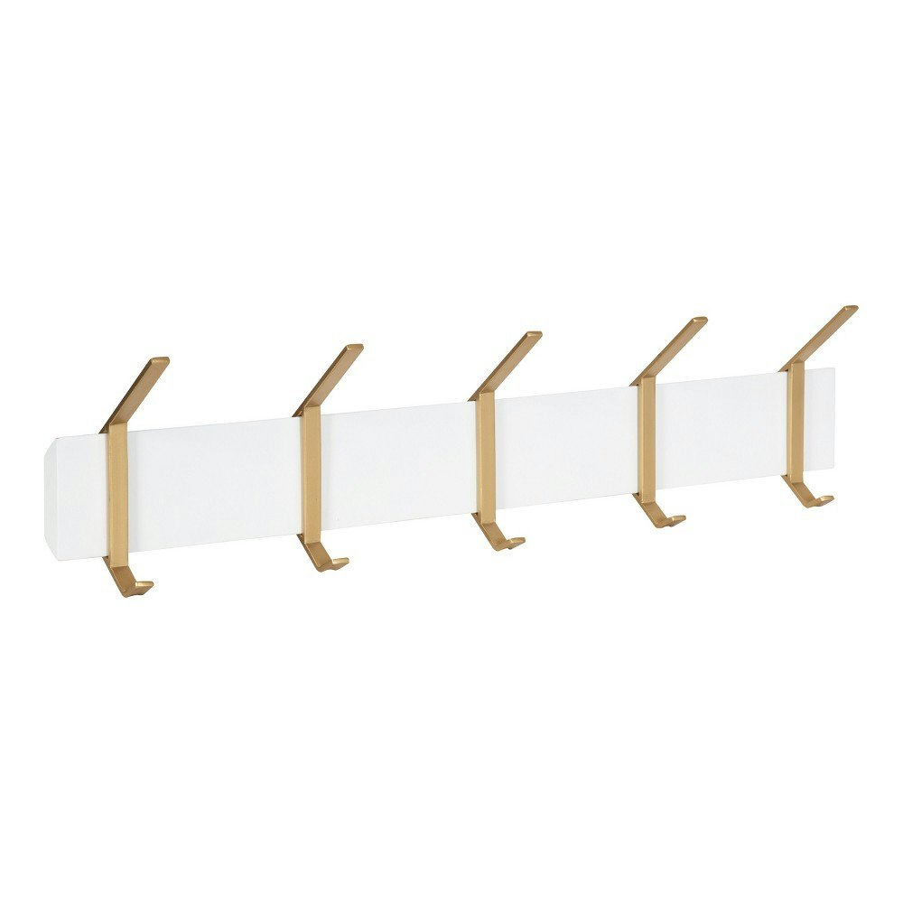 Kate & Laurel Rossmore 30"x6"x7.25" Wood and Metal Wall Hooks: $113.99 Kate & Laurel Rossmore 30"x6"x7.25" Wood and Metal Wall Hooks: $113.99