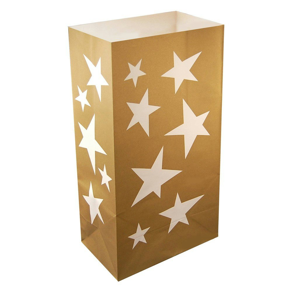 Lumabase 24-Count Gold Star Paper Luminaria Bags: $16.99 Lumabase 24-Count Gold Star Paper Luminaria Bags: $16.99