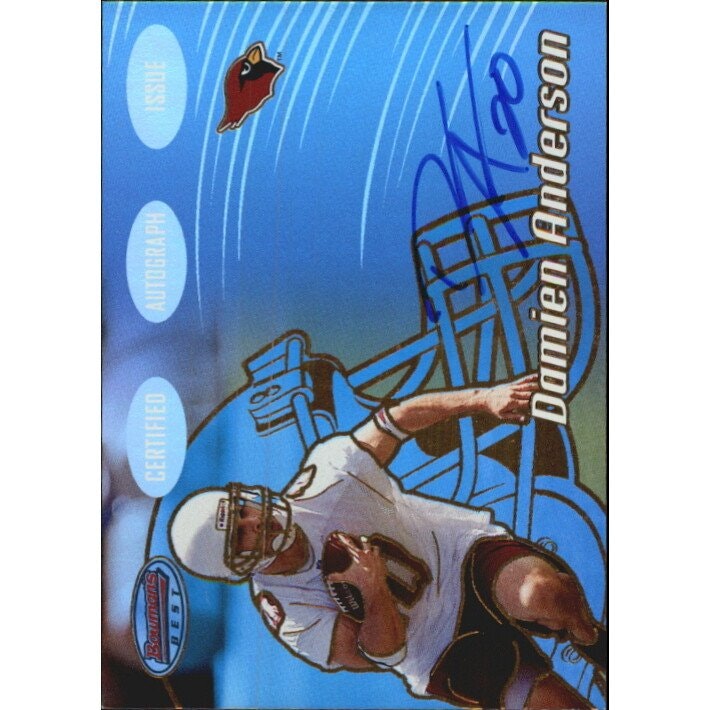 Damien Anderson 2002 Bowman's Best Gold Autograph Card: $14 Damien Anderson 2002 Bowman's Best Gold Autograph Card: $14