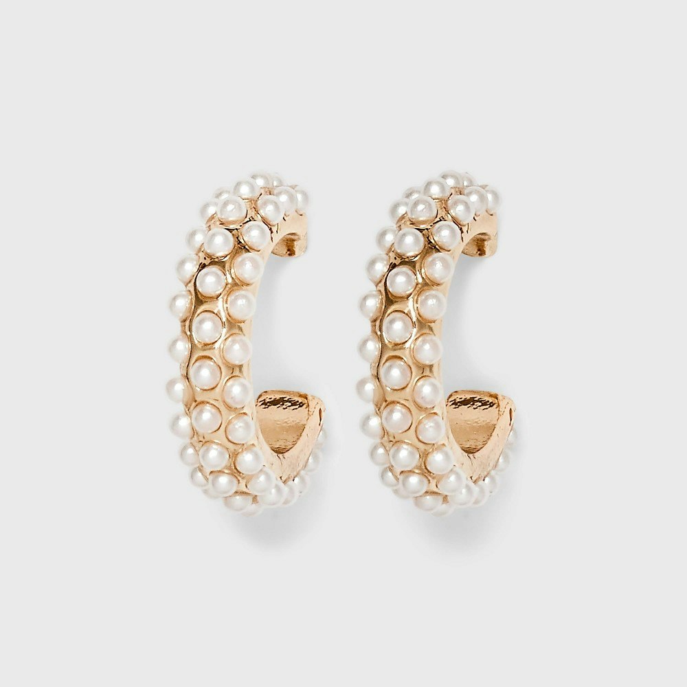 A New Day Pearl Hoop Earrings: $7.99 A New Day Pearl Hoop Earrings: $7.99
