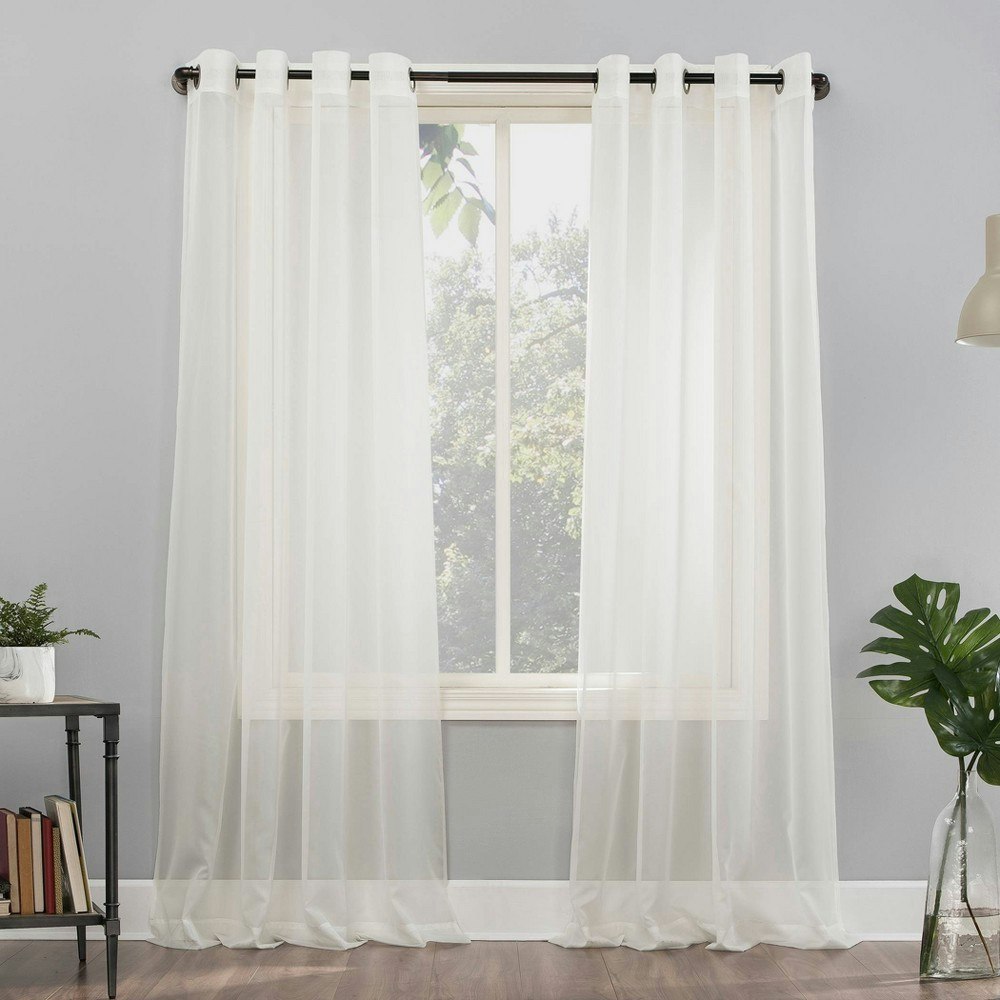 Emily Sheer Voile Grommet Top Curtain Panel: $8.19