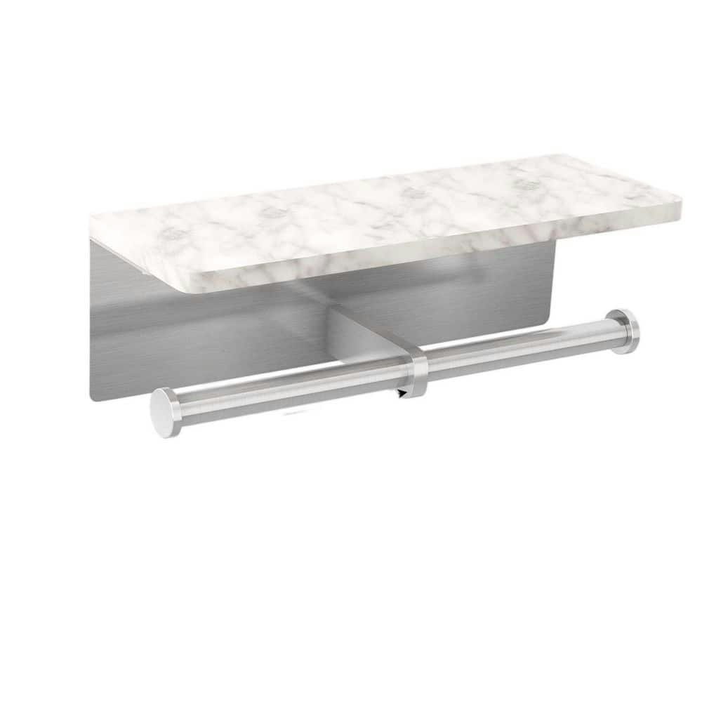 Wall-Mounted Double Toilet Paper Holder with Shelf: $121.99 Wall-Mounted Double Toilet Paper Holder with Shelf: $121.99