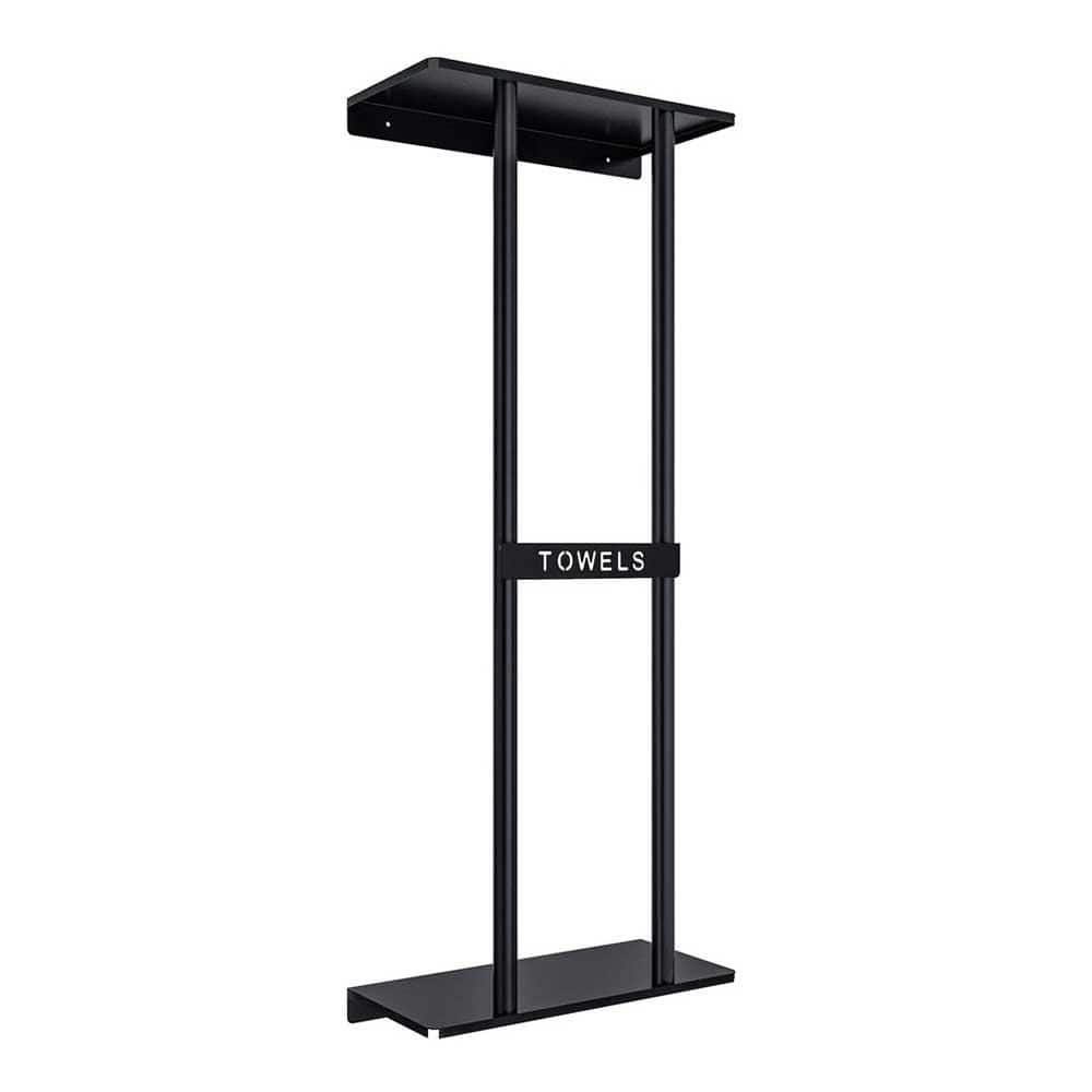 30-Inch Wall-Mounted Towel Storage Rack with Shelf: $48