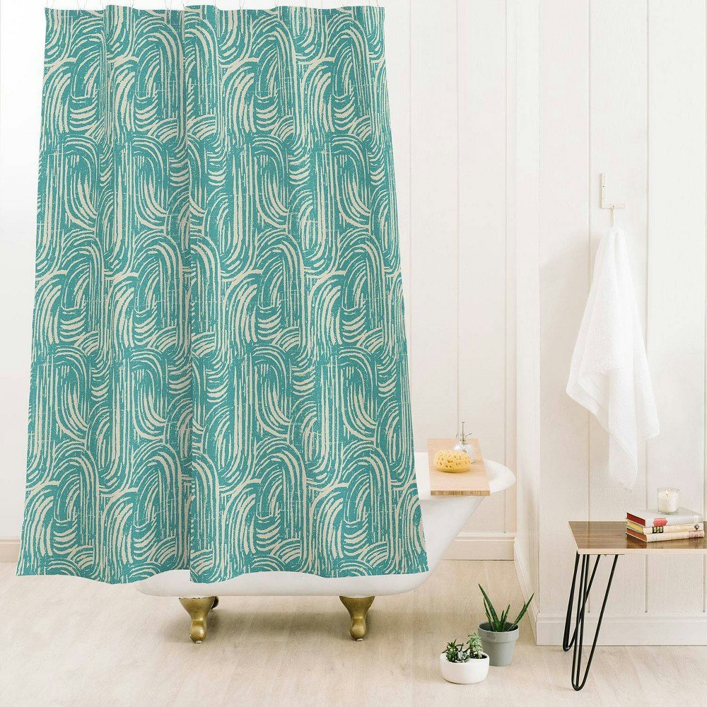 Deny Designs Holli Zollinger Kikka Teal Shower Curtain: $89.99