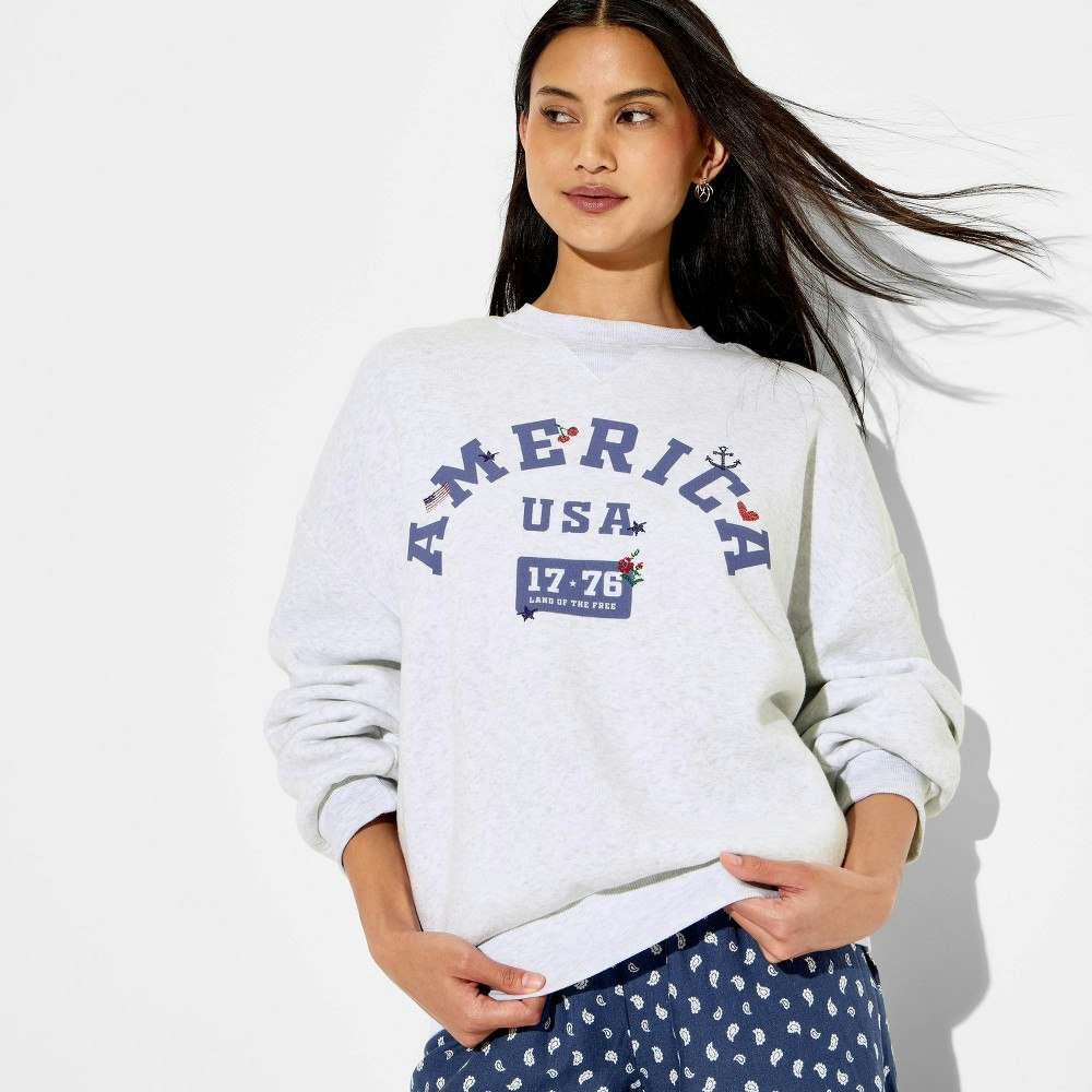 Women's America Graphic Crewneck Sweatshirt: $25 Women's America Graphic Crewneck Sweatshirt: $25