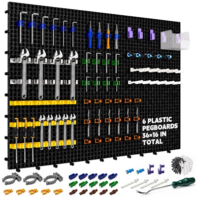 36" x 16" Plastic Pegboard Wall Organizer Kit for $35 + free shipping