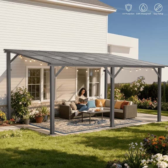 14x10-Foot Wall Mounted Pergola: $309