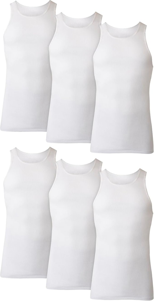 Hanes Men's Tank Undershirt 6-Pack: $9.99