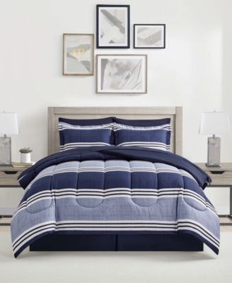 Sunham Aiden Striped 8-Pc. Comforter Set: $35 Sunham Aiden Striped 8-Pc. Comforter Set: $35