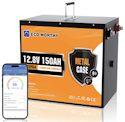 Eco-Worthy 12V 150Ah Bluetooth LiFePO4 Lithium Battery for $155 + free shipping