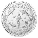 1-oz. Grenada Shark Diver .999 Silver Coin (2024) for $74 + free shipping