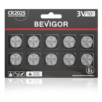 Bevigor CR2025 3V Lithium Coin Battery 10-Pack for $3 + free shipping w/ Prime