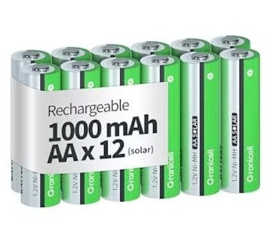 Granicell AA NiMH 1,000mAh Rechargeable Batteries 12-Pack for $8 + free shipping w/ Prime