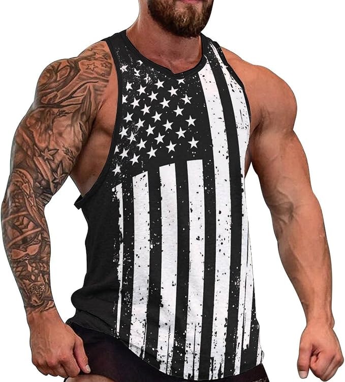 Men's American Flag Tank Top (XXL only): 1-cent