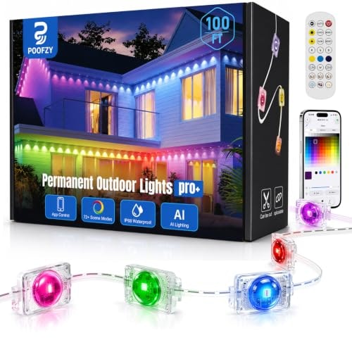 Poofzy 100-Foot RGB+IC Smart Outdoor Lights: $49.99 Poofzy 100-Foot RGB+IC Smart Outdoor Lights: $49.99
