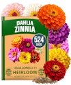 HOME GROWN Zinnia Dahlia 524-Count Flower Seeds Pack for $6 + free shipping w/ Prime