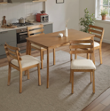 Lark Manor Dejhana 5-Piece Solid Wood Dining Set for $350 + free shipping