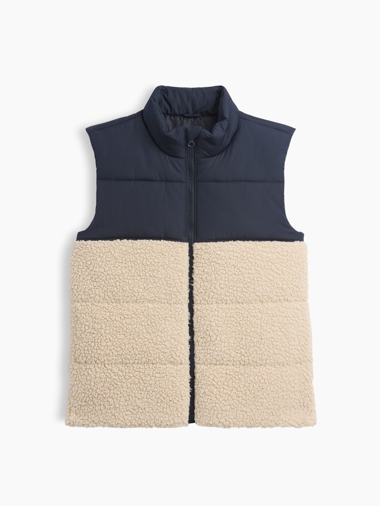 Kids' Relaxed Sherpa Puffer Vest: $27.49
