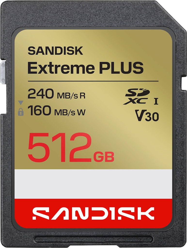 Sandisk 512GB Extreme Plus SD UHS-I Memory Card: $199.99 Sandisk 512GB Extreme Plus SD UHS-I Memory Card: $199.99