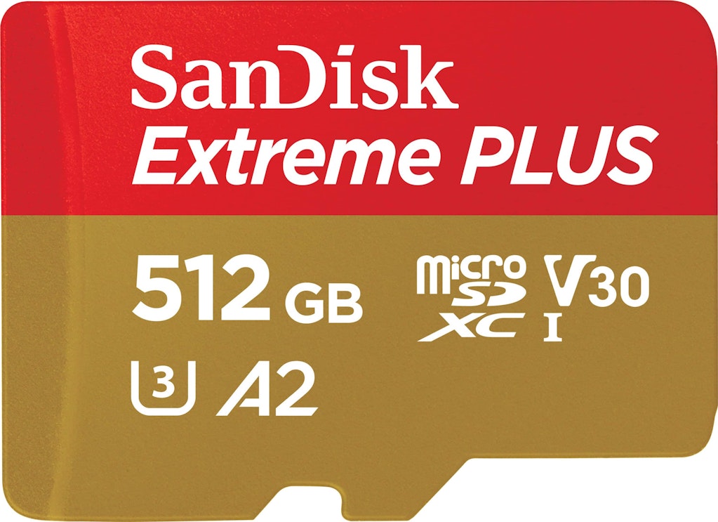 Sandisk 512GB Extreme PLUS microSDXC UHS-I Memory Card with Adapter: $199.99 Sandisk 512GB Extreme PLUS microSDXC UHS-I Memory Card with Adapter: $199.99