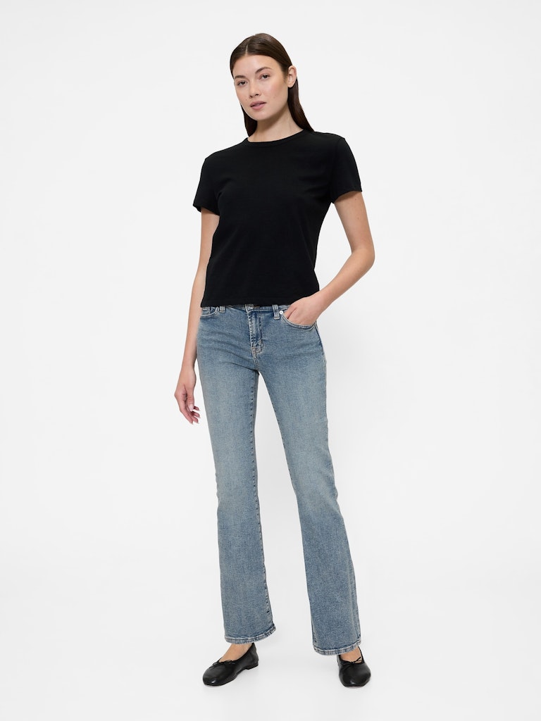 Mid-Rise Baby Bootcut Jeans: $23.99 Mid-Rise Baby Bootcut Jeans: $23.99