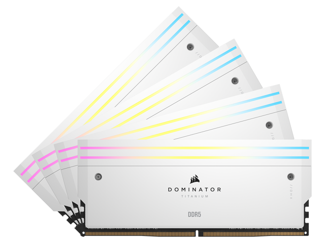 Corsair Dominator Titanium 64GB (4x16GB) DDR5 6400 Desktop Memory: $1,299.99 Corsair Dominator Titanium 64GB (4x16GB) DDR5 6400 Desktop Memory: $1,299.99
