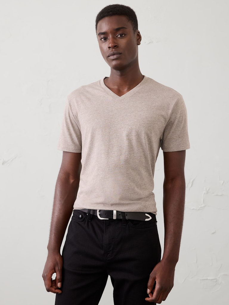 Standard-Fit V-Neck Shirt: $15