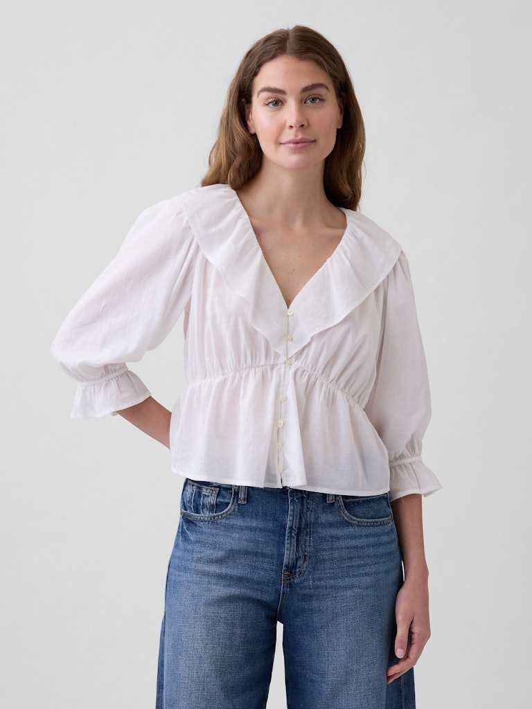 Relaxed Ruffle Top: $23.99