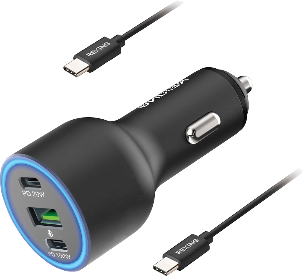 Rexing 120W 3-Port USB-C and USB Vehicle Charger: $29.99 Rexing 120W 3-Port USB-C and USB Vehicle Charger: $29.99