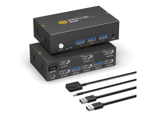 8K Dual Monitor 2-PC USB 3.0 KVM Switch: $135.52 8K Dual Monitor 2-PC USB 3.0 KVM Switch: $135.52