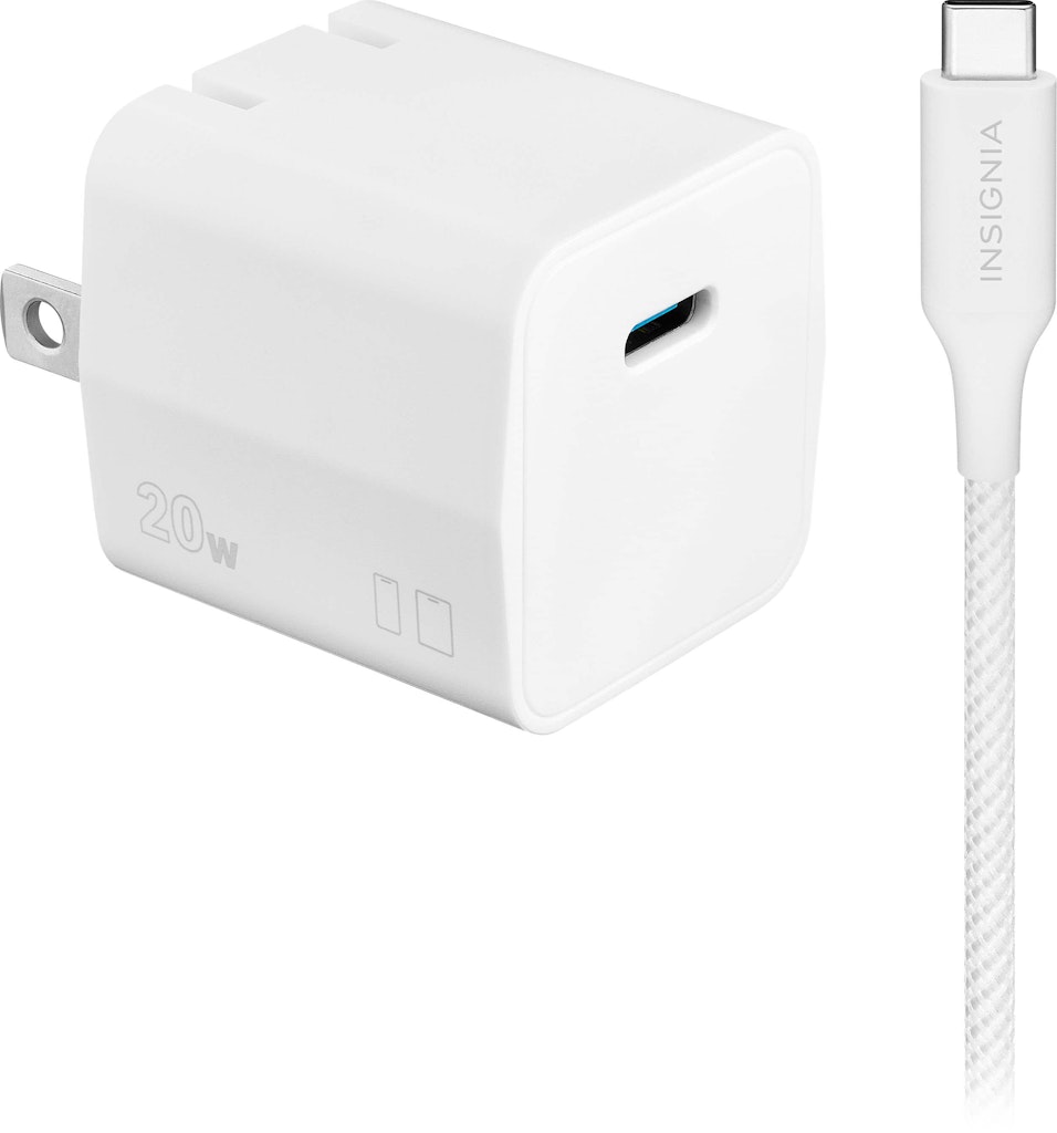 Insignia 20W USB-C Compact Wall Charger Kit: $15.99
