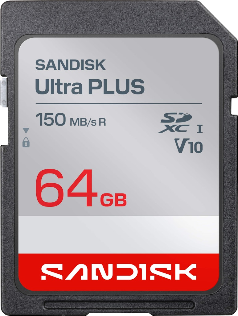 Sandisk 64GB Ultra Plus SDXC UHS-I Memory Card: $34.99