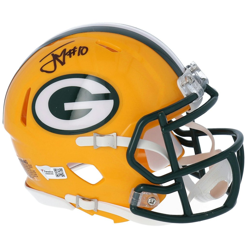 Jordan Love Autographed Green Bay Packers Riddell Speed Mini Helmet: $449.99 Jordan Love Autographed Green Bay Packers Riddell Speed Mini Helmet: $449.99